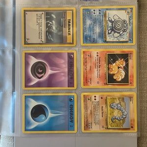 Pokémon Base Set 2 cards, set of 6 includes Uncommon Poliwhirl (57/130)